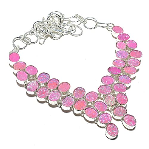 Collier tourmaline rose fait main argent femme bijoux kashish 45cm
