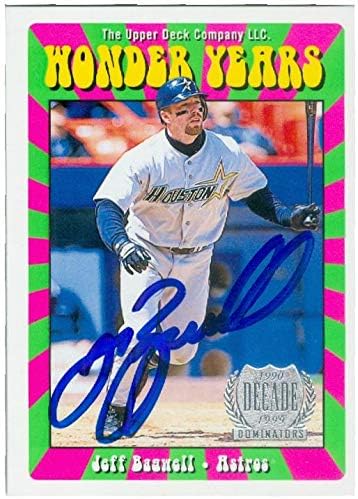 Jeff Bagwell autographed baseball card (Houston Astros SC) 1999 Upper Deck #WY3 Wonder Years Insert