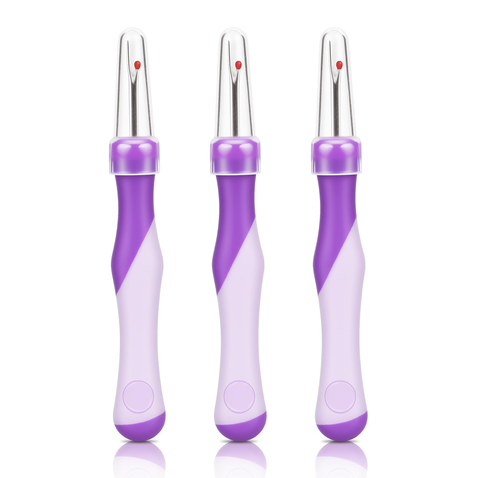 Photo 1 of 3 PCS Needle and Thread Seam Ripper, Rippers for Sewing and Thread,Remover Stitch Tool for Hand Sewing, Knitting, Cross Stitching, Embroidery and Thread Removal (Purple)