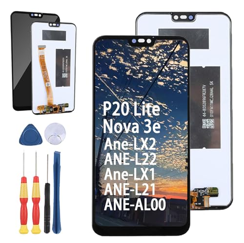 Yuxyiony Nuovo Schermo di Ricambio per Huawei P20 Lite/Nova 3e Ane-LX2 ANE-L22 Ane-LX1 ANE-L21 ANE-AL00 Display LCD Riparazione dello Schermo e Sostituzione Strumento Accessori
