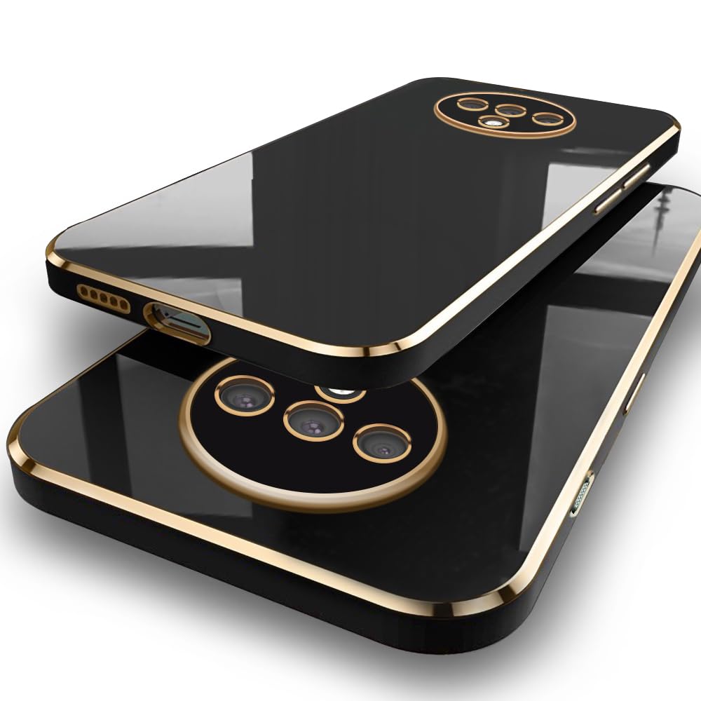 TheGiftKart Luxurious Golden-Plated Back Cover Case for OnePlus 7T| Raised Lips for Camera & Screen Protection | Shockproof Design | Stylish Back Cover Case for OnePlus 7T (TPU, Black) (B0CSXJBH1F) Amazon Price History, Amazon Price Tracker