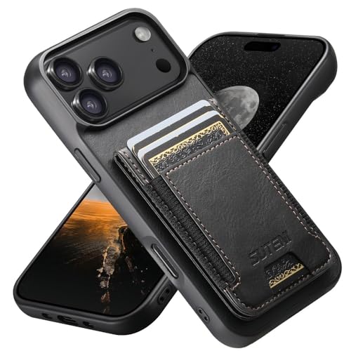 Étui rigide iPhone 16 Pro étui portefeuille magnétique et coque de protection à clapet
