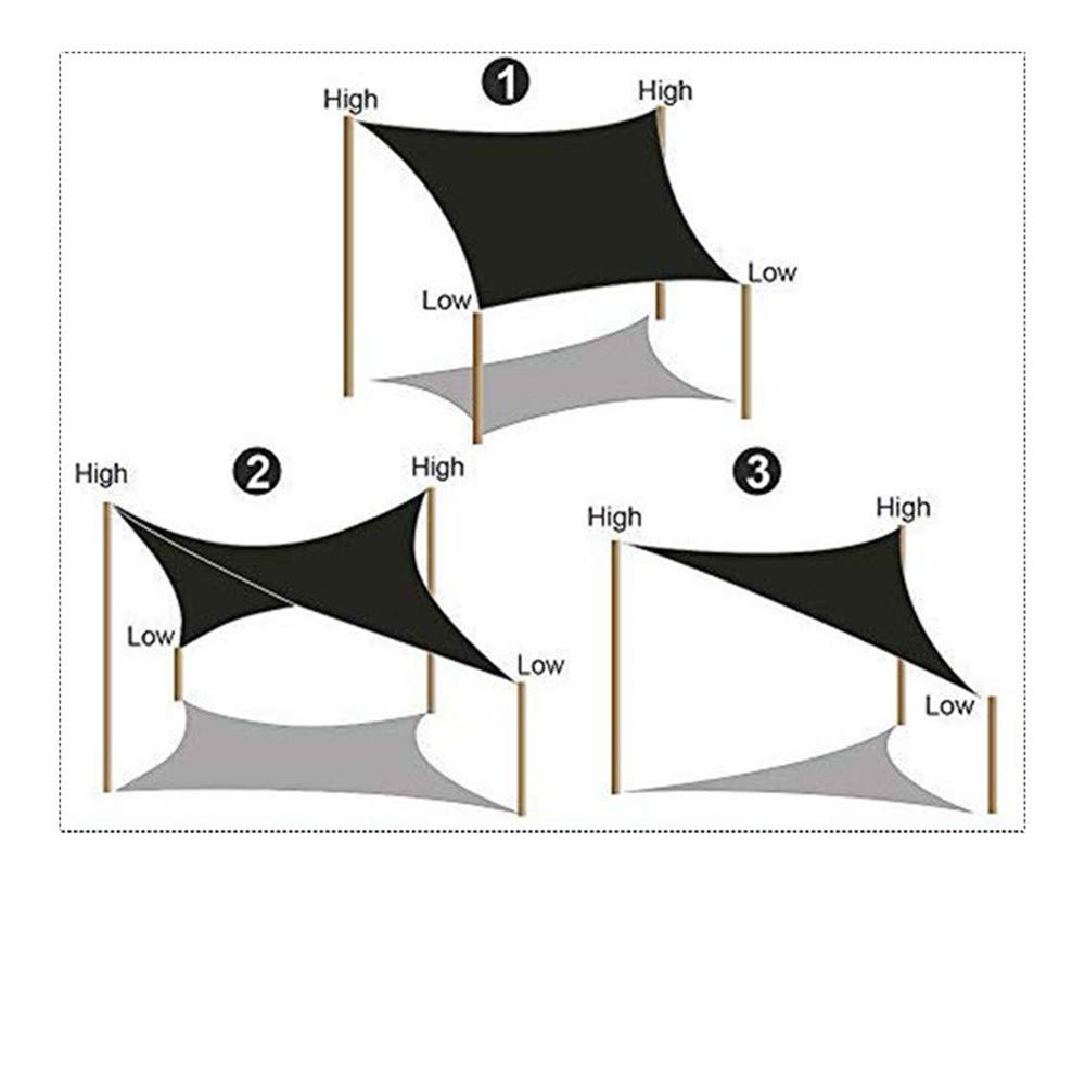 Auvent imperméable avec protection UV pour jardin et patio 4 x 7 m avec kit de fixation et corde – Parfait pour les solutions d'ombrage de terrasse, terrasse et cour