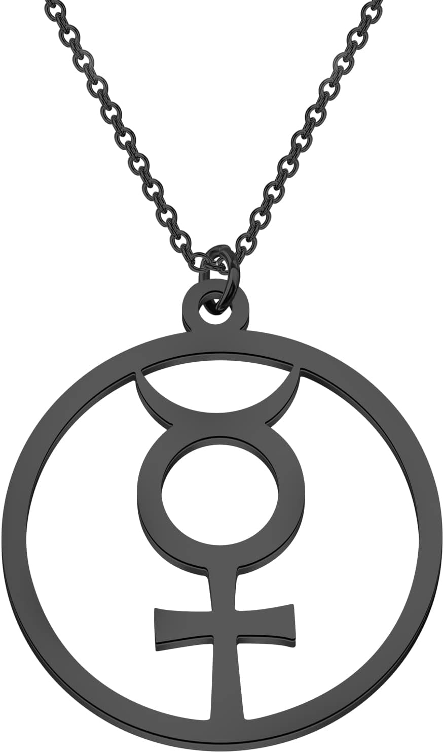 GenericMercury Pendant Alchemical Symbol Stainless Steel Necklace Mercury Symbol Jewelry Astrological Symbol Jewelry