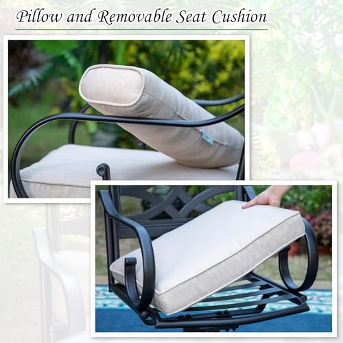 Mfstudio9pcspatiodiningsetswith8swivelchairsand1largesquaretableallweatherheavydutyblackframeoutdoorfurniturefor8 Urban Country Home Decor Mfstudio 9 pcs patio dining sets with 8 swivel chairs and 1 large square table all weather heavy duty black frame outdoor furniture for 8 urban country home decor