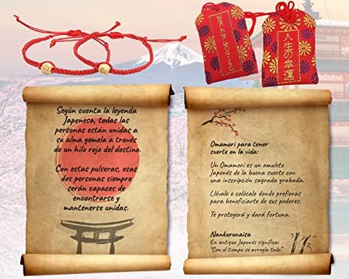 Pulseras Hilo Rojo del Destino con Cofre