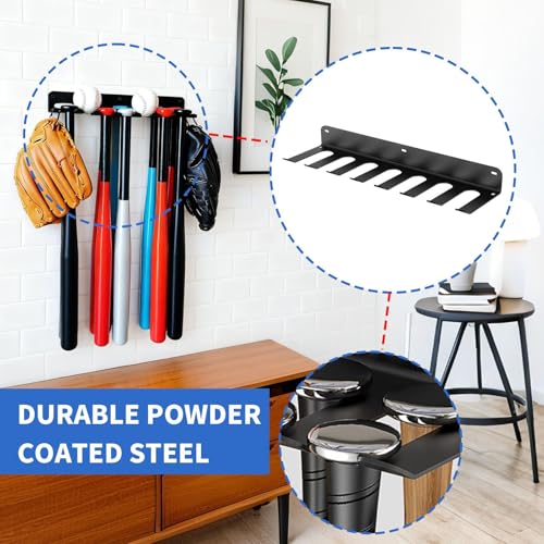 Support mural pour batte de baseball avec design peu encombrant - 4