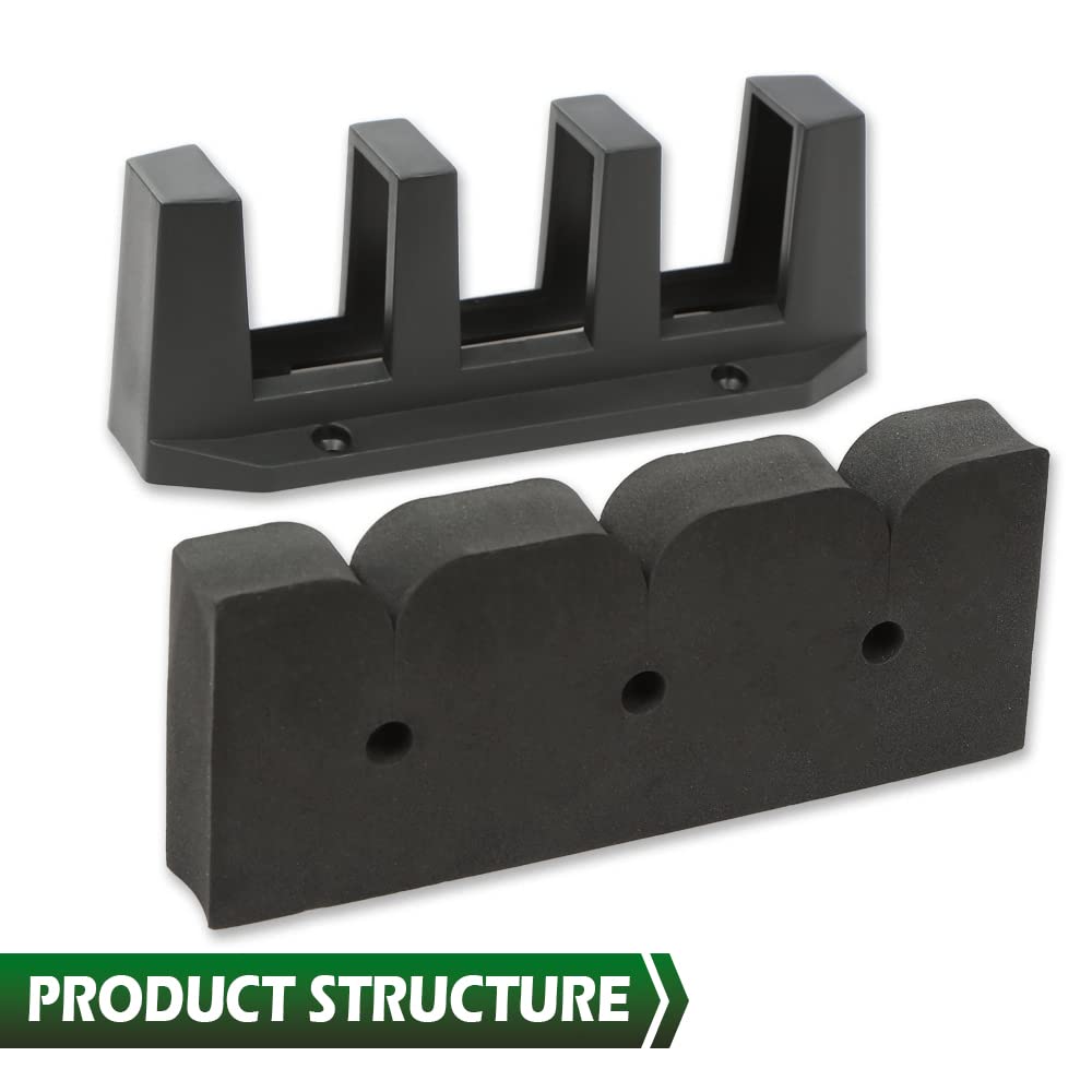 GRAND ORANGE Mounted Rod Holder Horizontal Rod Rack 3 Fishing Boat Gear Pole Storage Holder Mount Plastic