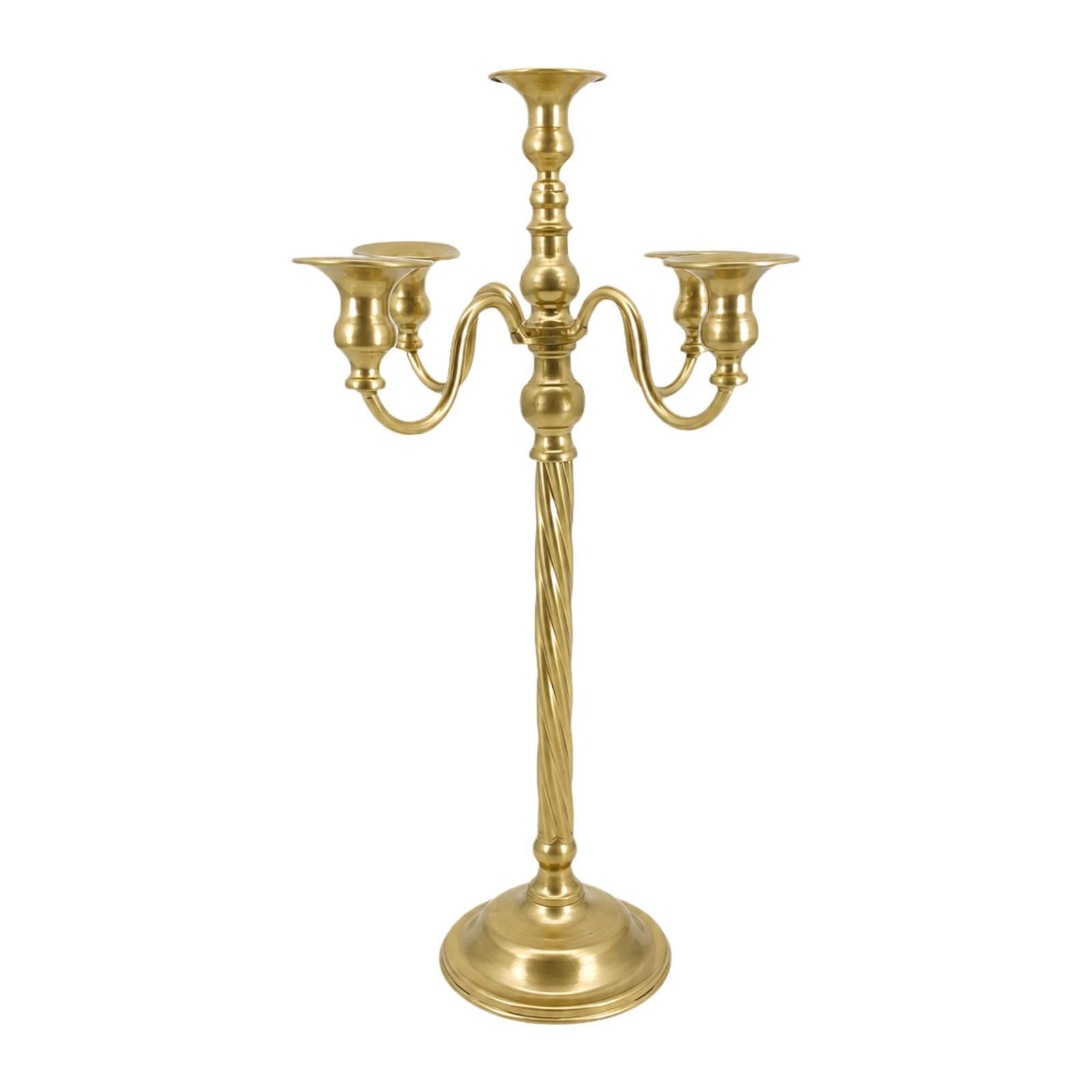 Candelabro de Pie, Candelabro de 5 Brazos, Adorno de Candelabro para Hotel, 14.5 Cm X 53 Cm