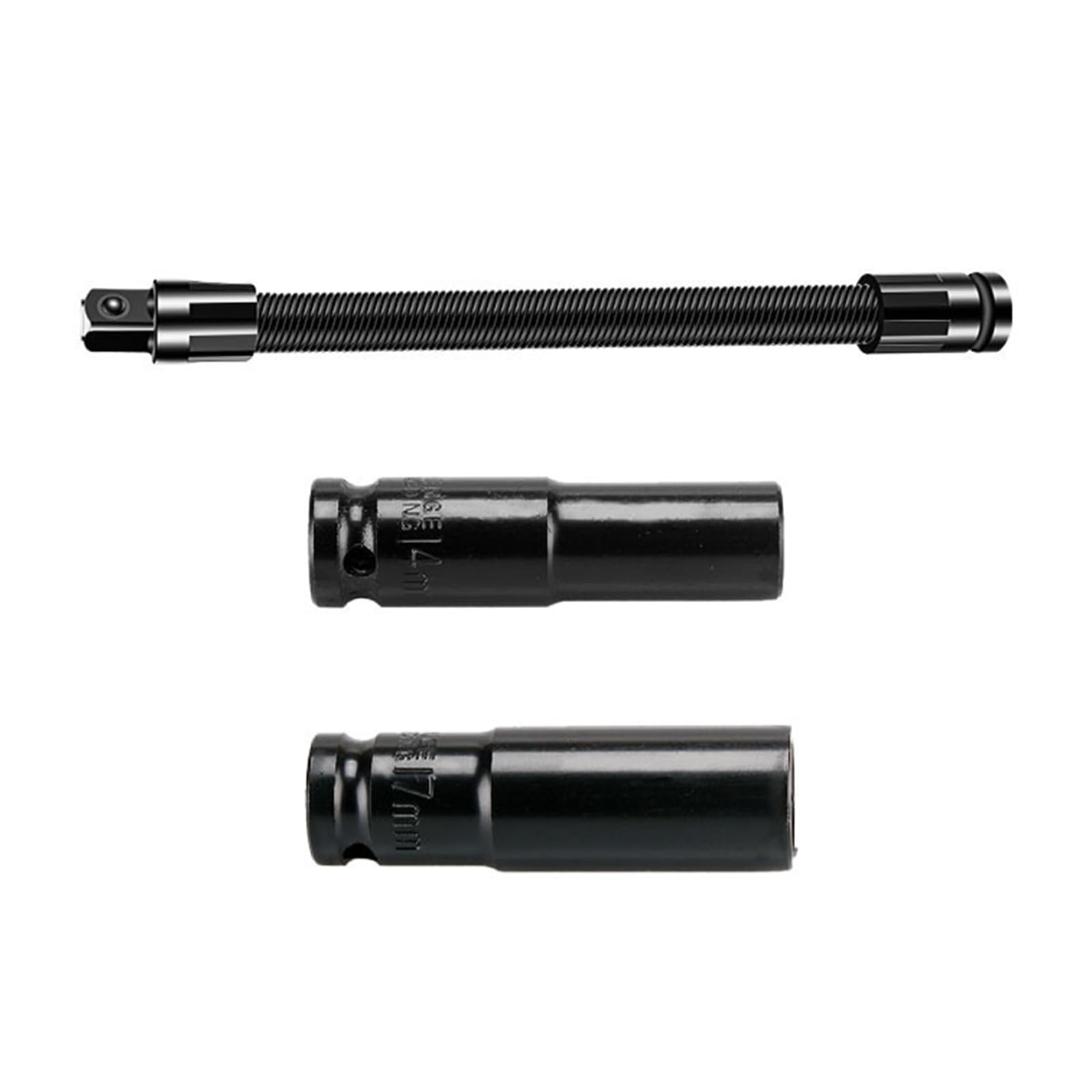Tsophreniq Short Version Professional Wrench Extension Rod Durability Carbon Steel With 2 Socket Connecting Rod For Automotive Industrial Tasks Tool Extension Set