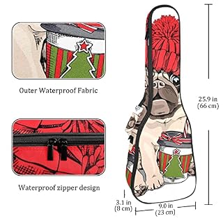Sac d'hiver pour ukulélé avec tasse à café, housse pour ukulélé soprano ténor concert 68,4 cm d'épaisseur 10 mm d… – Image 4