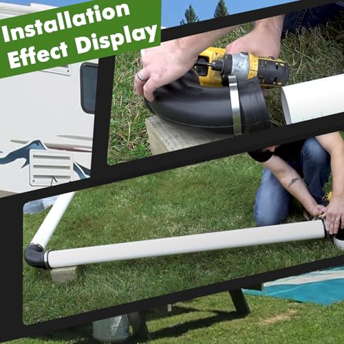 Image of RV and Camper Sewer Waste Plumbing Connection System Kit Compatible with 3 inch PVC Pipe RV Sewer Hose Fittings RV Sewer Adapter 6 Pcs, Set with Transparent Storage Box