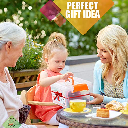 Set4Kids Counting Bears With Matching/Sorting Cups, 4 Dice, Tweezers And An Activity E-Book. For Toddler Games | Early Childhood Education. 71 Pc Game Set #TOP3