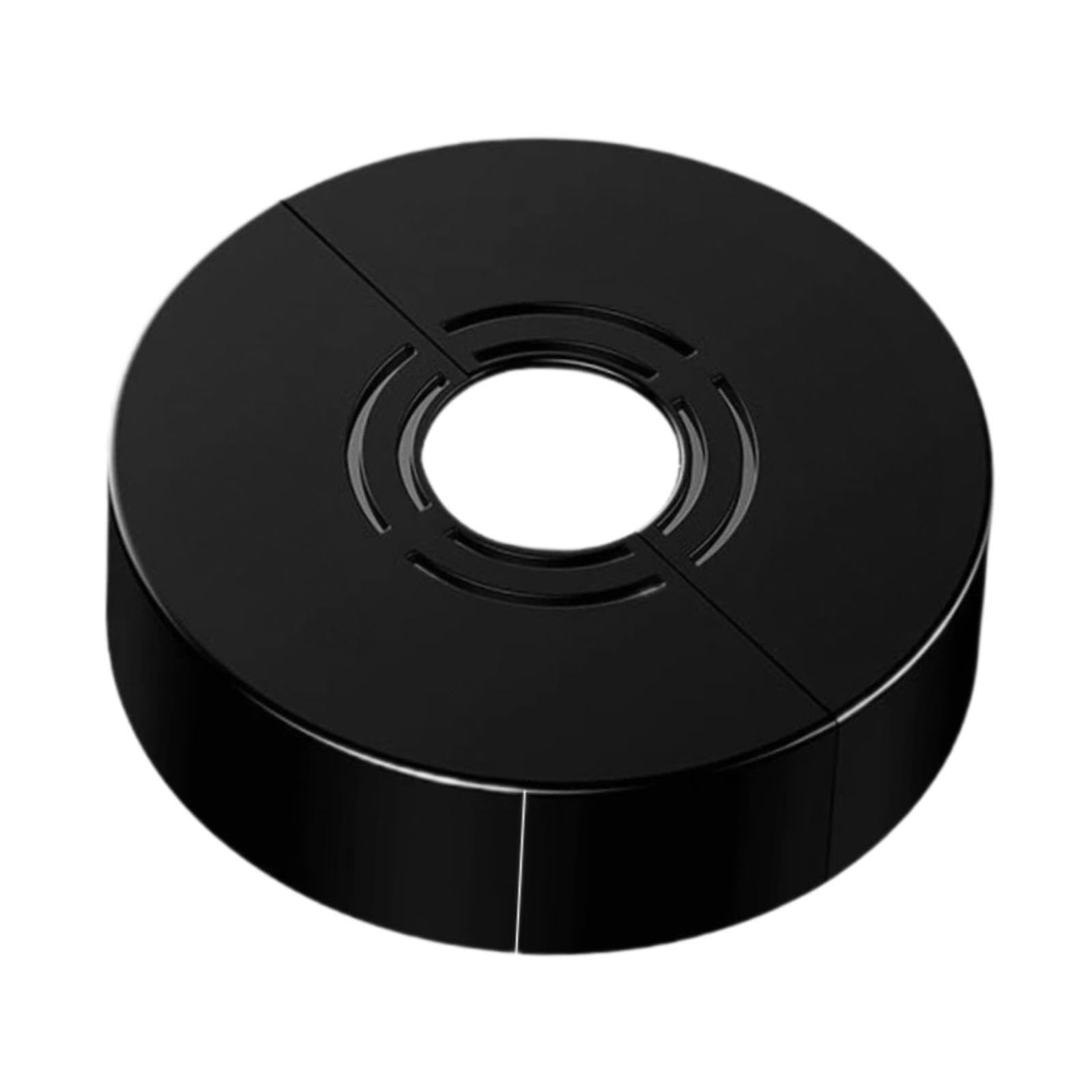 QLECXZI Wall Mounted Pipe Cover Round Escutcheon Plate Integrates Seamless Looks with Water Pipe Decorative Cover Enhancing Functionality Shower Faucet, Black, M