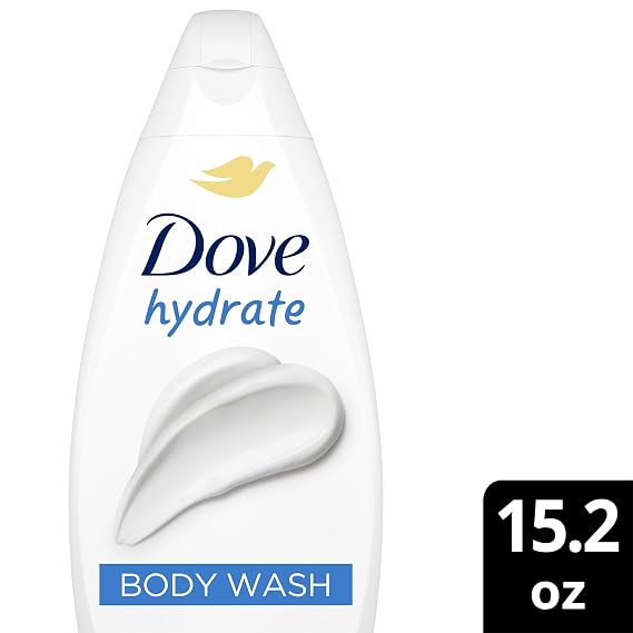 Dove Body Wash, Hydrate 6-Pack Moisturizing Cleanser for Smooth, Soft Skin, 15.22 Oz Ea