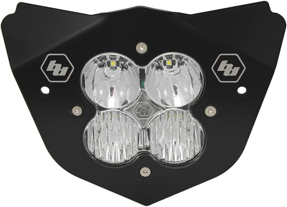 Baja Designs XL Sport LED Motorcycle Headlight Kit for Yamaha WR250F 2015-21, WR450F 2012-21 (Driving/Combo; Clear Lens)