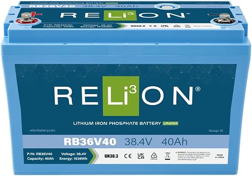 RELiON RB36V40 36V 40Ah Lithium Deep Cycle Battery