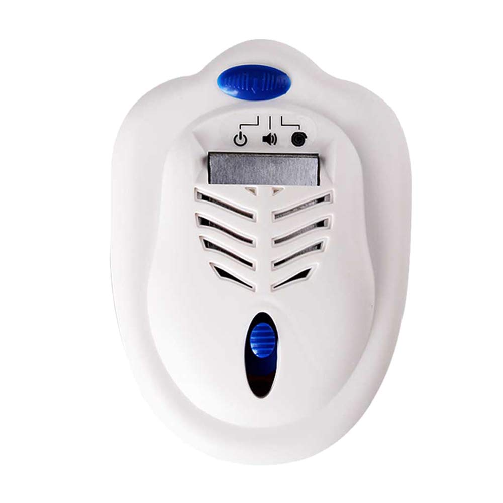 XRX Ultrasónico Repelente De Mosquitos Batería Enchufable Portátil para Exteriores Potente Deworming Electrónico Artefacto Lámpara Multifunción Blanca White