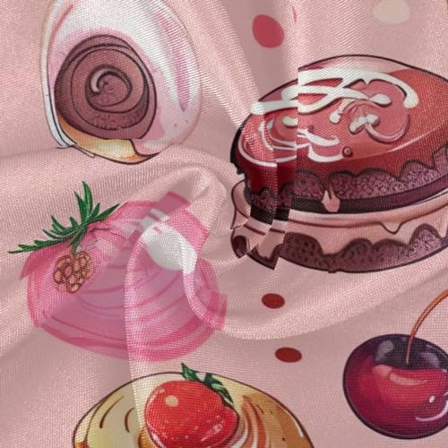 Wajiw 60 Inch Indoor Outdoor Round Tablecloth with Umbrella Hole and Zipper Waterproof Patio Table Cover for Camping Dining Room Party Outdoor Picnic,Cakes