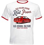 alfa romeo gt turbo 2007  TEESANDENGINES - Camiseta para hombre Alfa 75 Turbo Evoluzione 1987 Blanco blanco XXL