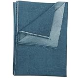 TOVINANNA Tela de Lino para Costura 100X148 CM Tela de Bordado Artesanal Color Azul Oscuro Densidad Adecuado para Prendas Bordados y Manualidades