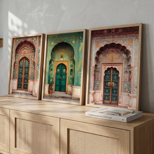 Image of kotart Elegant Indian Art Traditional Paintings for Living Room | Framed Wall Painting for Home Room Bedroom Office Wall Decor | Poster With frames Set of 3
