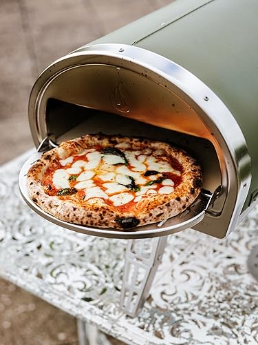 Image of Gozney Roccbox Oven Mantel with a Air-Vented Stainless Steel Shelf, Over 70 Sq Inches of Space
