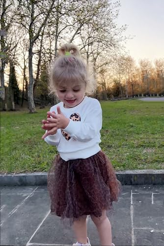 Image of Arshiner Toddler Girl Clothes Long Sleeve Pullover Sweatshirt and Tutu Skirt 2 Piece Outfits Kids Clothing Set Party Dress