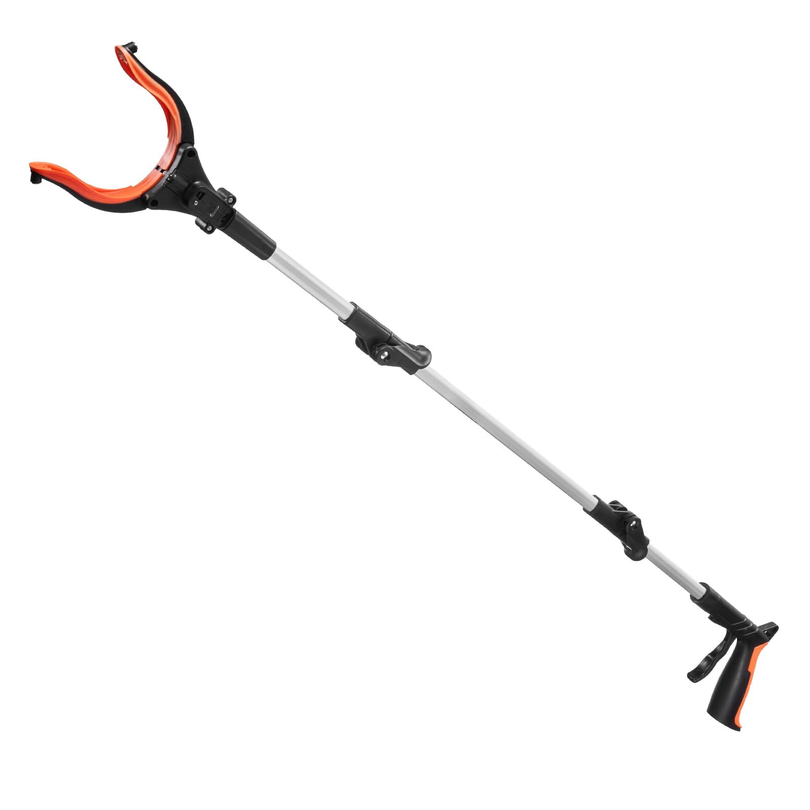 VEVOR Greifwerkzeug, 109,2 cm, faltbar, Greifzange mit 360° drehbarer Backe, Magnet und LED-Licht, leichter Greifzange für Senioren, extra langer Müllpicker, oberer Greifer