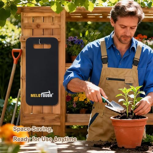 Image of MELOTOUGH Garden Kneeling Pad, 1 inch Thick Soft NBR Foam Kneeling Pads for Gardening, Cleaning, Work - Lightweight & Comfortable, 15.75 inchx7.2 inch (Black)