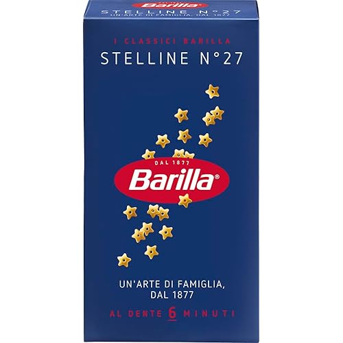 Barilla Pasta Stelline N.27, Pastina di Semola di Grano Duro, I Classici, Tempo di Cottura 7 Minuti, Confezione da 500g