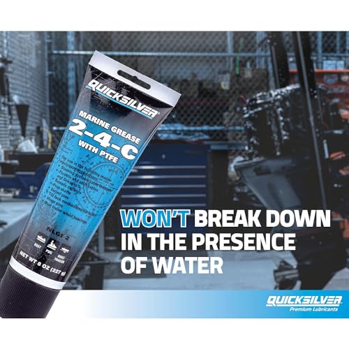 Quicksilver 802859Q1 2-4-C Marine Grease with Teflon, Multi-Purpose Marine Lubricant – 8 oz. Tube - Image 4