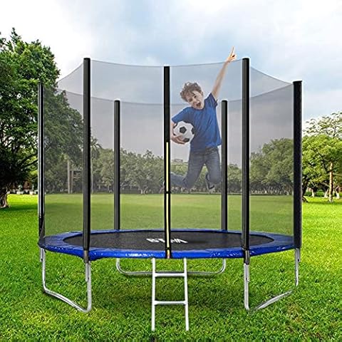 DuraB Outdoor Trampoline Starter, 6FT 8FT 10FT Trampoline, Garden trampoline with Safety Enclosure Netting and Ladder Edge Cover Jumping Mat Cover