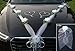 Produktbild Organza M + Schleife Auto Schmuck Braut Paar Rose Deko Dekoration Autoschmuck Hochzeit Car Auto Wedding Deko Ratan Girlande PKW  (Reinweiß Weiß H)