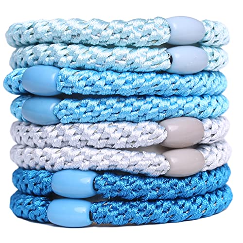 8 Pieces Girls Hair Bobbles Pack of 8 Multicoloured Elastic Bands Hair Bands Elastic Hair Bands Style 10, Mixed color
