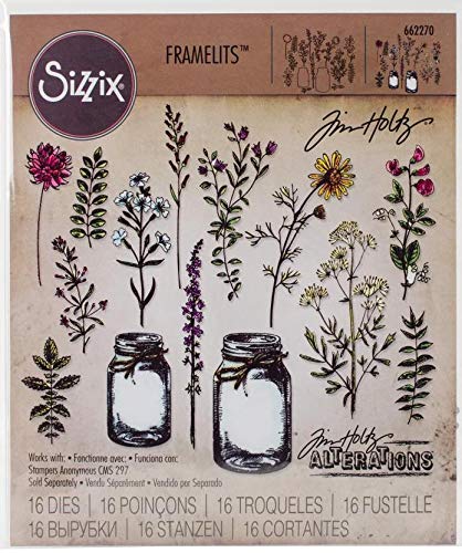 Tim Holtz Stampers Anonymous Flower Jar Cling Stamp Set (CMS297