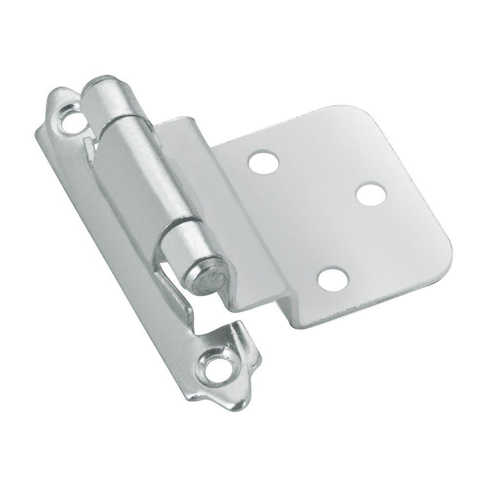 Traditional Semi-Concealed 70 mm Brushed Nickel Self-Closing Hinge