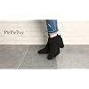 PiePieBuy-Womens-Tie-Knot-Chelsea-Pump-Ankle-Boots-Closed-Toe-Stacked-Heel-Booties-Shoes