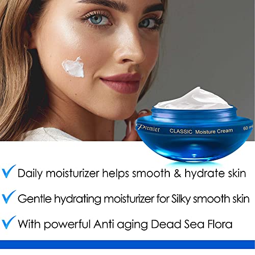 Premier Dead Sea Moisture Cream For Sensitive To Normal Skin Anti Aging Face Moisturizer Silky Firming Cream To Smooth Wrinkles And Fine Lines, Face Cream 2.04 Fl. Oz #TOP1