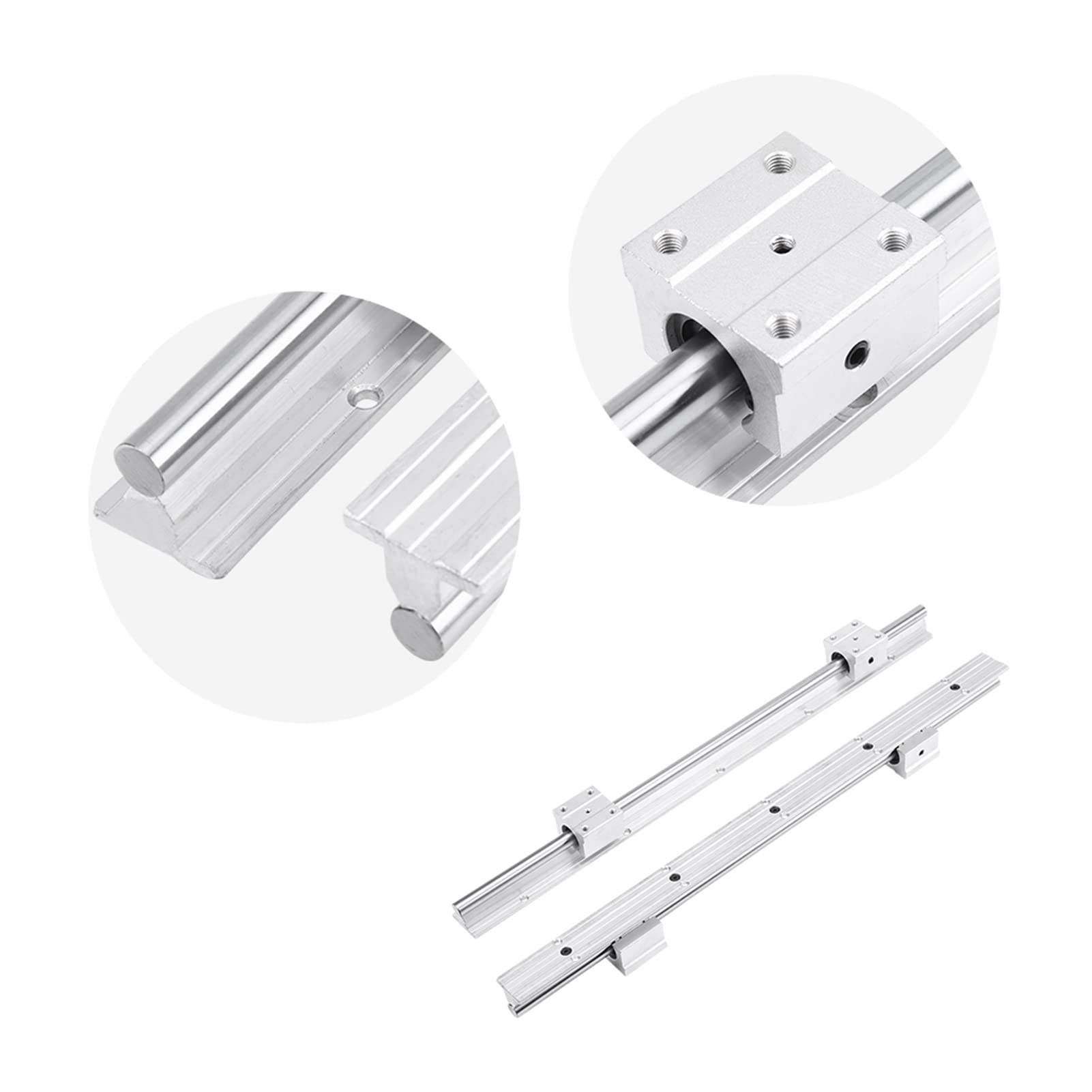 Alomejor Metalowa Szyna Liniowa 500mm, Pre-drilled Holes, for Prowadnice