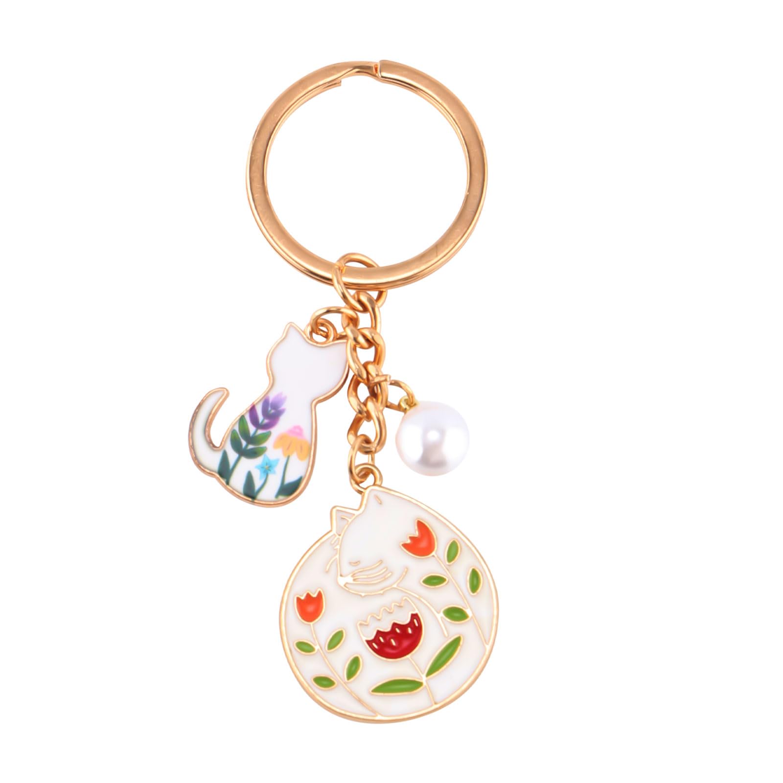 Porte-clés En Forme De Patte De Chat - Lot De 2 En Cuir PU Mignon - Idée Cadeau Pour Maman, Grand-mère, Fan De Chats | Fête Des Mères, Anniversaire, Noël