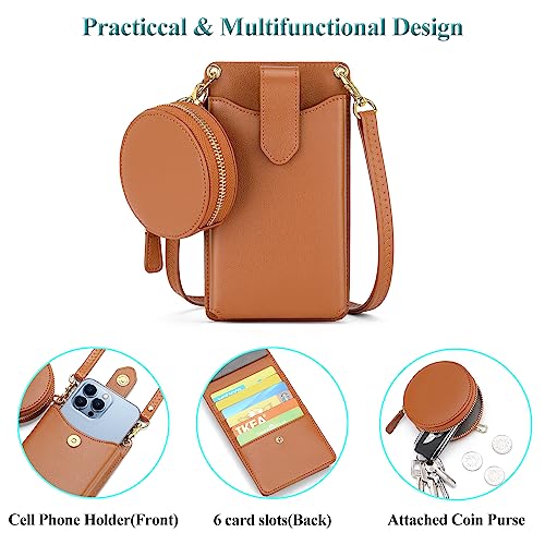 Image of Peacocktion Small Crossbody Cell Phone Purse for Women, Lightweight Mini Small Crossbody Bags for Women with Card Slots
