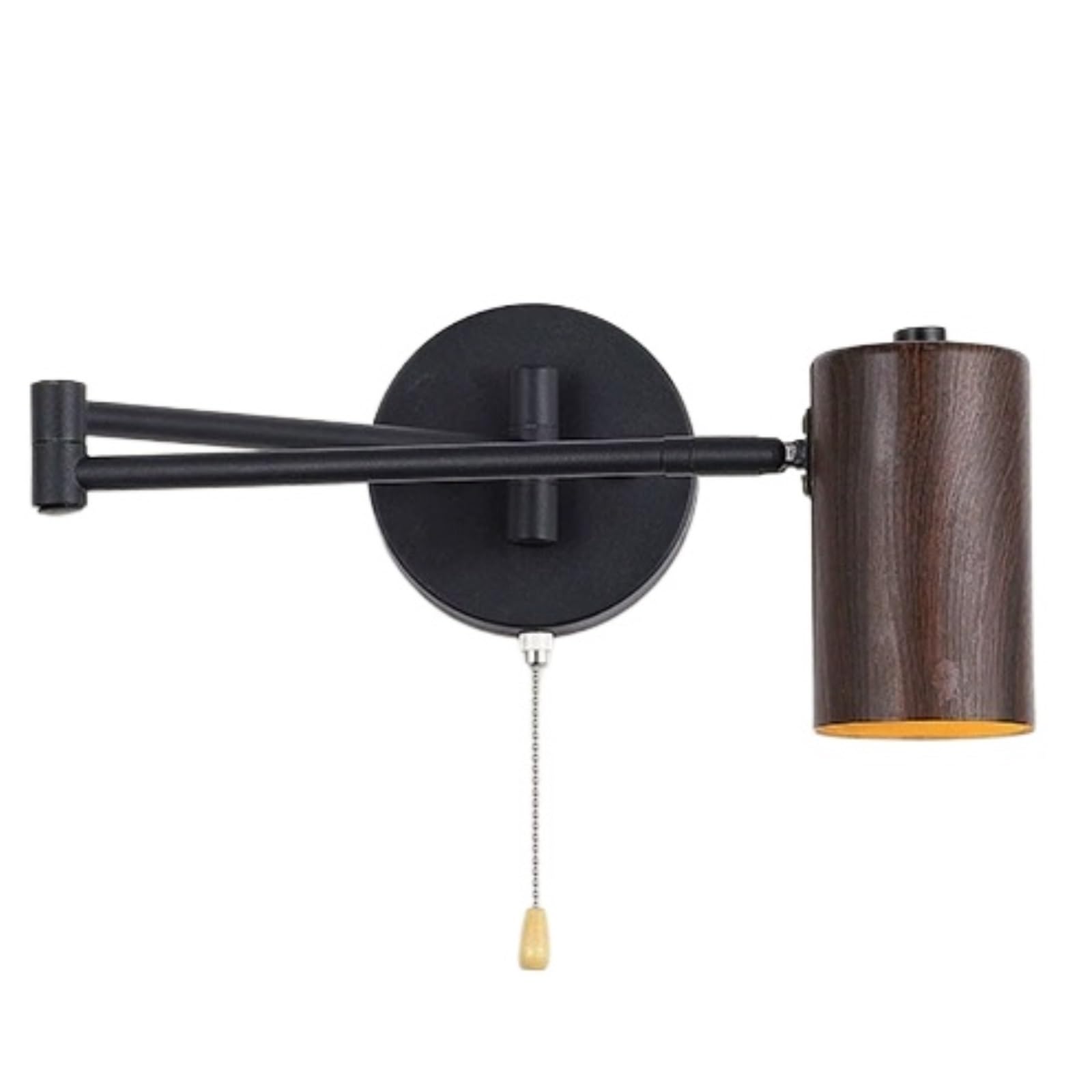 FEITENGDA Retractable Arm Wall Sconce Cylindrical Shade Wall Lamp