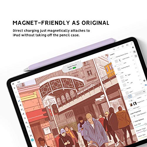 Image of Cute Ear Case Silicone Skin Cover for Apple Pencil 2nd Generation, and Protective Nib Cover Accessories Compatible with iPad Pro 11 12.9 inch,Purple
