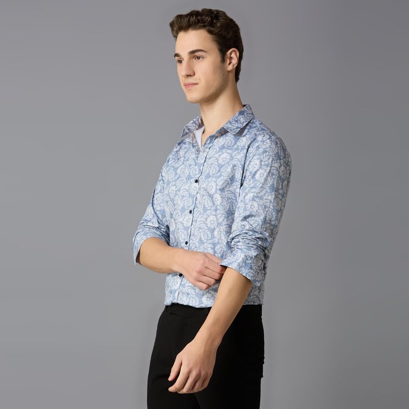 Image of MARK & ALBERT Men's Slim Fit Cotton Formal Shirt