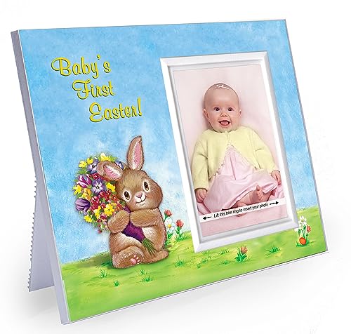 Expressly Yours! Photo Expressions Bunny Picture Frame, 8.25 x 7 inches, Tabletop or Wall Mount, Easter Gift for Babies 1 Year Old