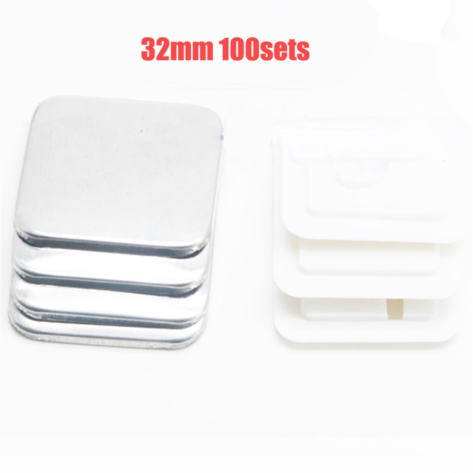 100 pièces/ensemble carré feuille de plastique Badge 35mm consommables Badge consommables Badge Machine bricolage matériaux vierges Badge accessoires