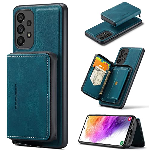 Coque résistante aux chutes pour Galaxy A73 5G avec porte-cartes et charge sans fil