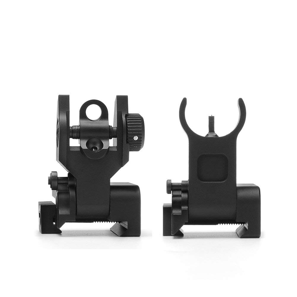 ACEXIER US Flip Up Avant Arrière Ensemble de Vue en Fer Double Demi-Lune Forme Viseurs pour Montage 20mm Fusil de Chasse Accessoires Airsoft