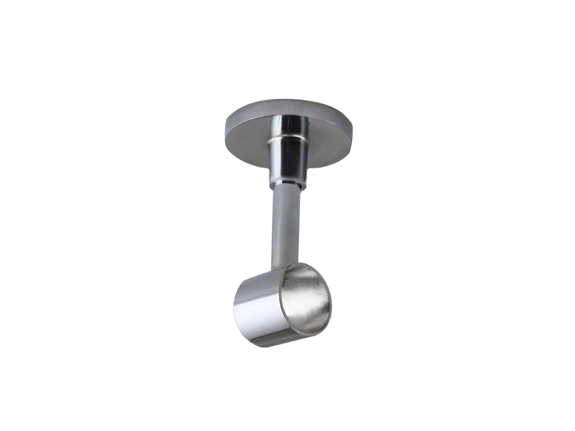 YHO Curtain Rod Pole Brackets 19mm 28mm 35mm Recess Extendable Double Polished Chrome (28mm Ceiling)